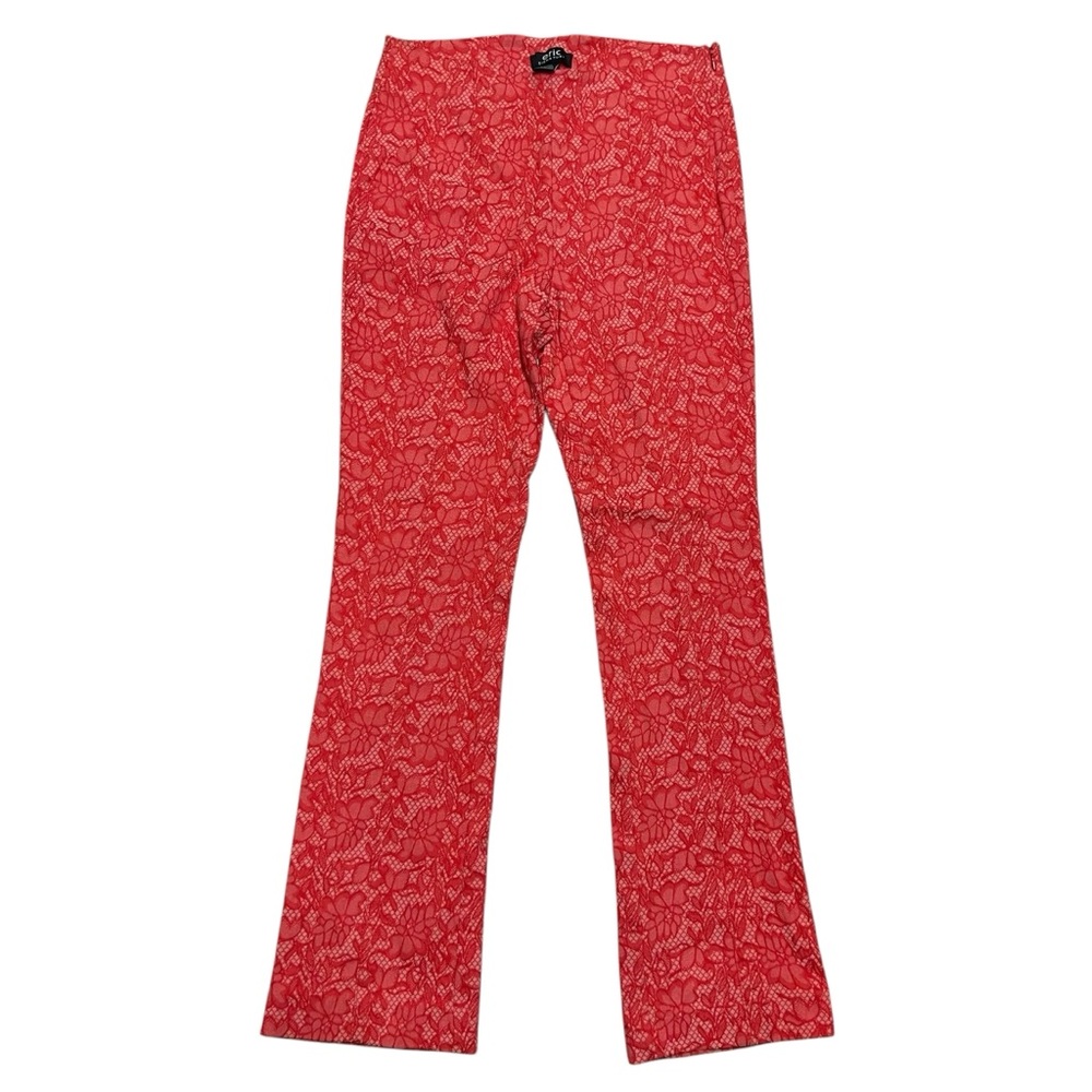 Eric Signature Women’s Coral Lace Flare Pants Size 8